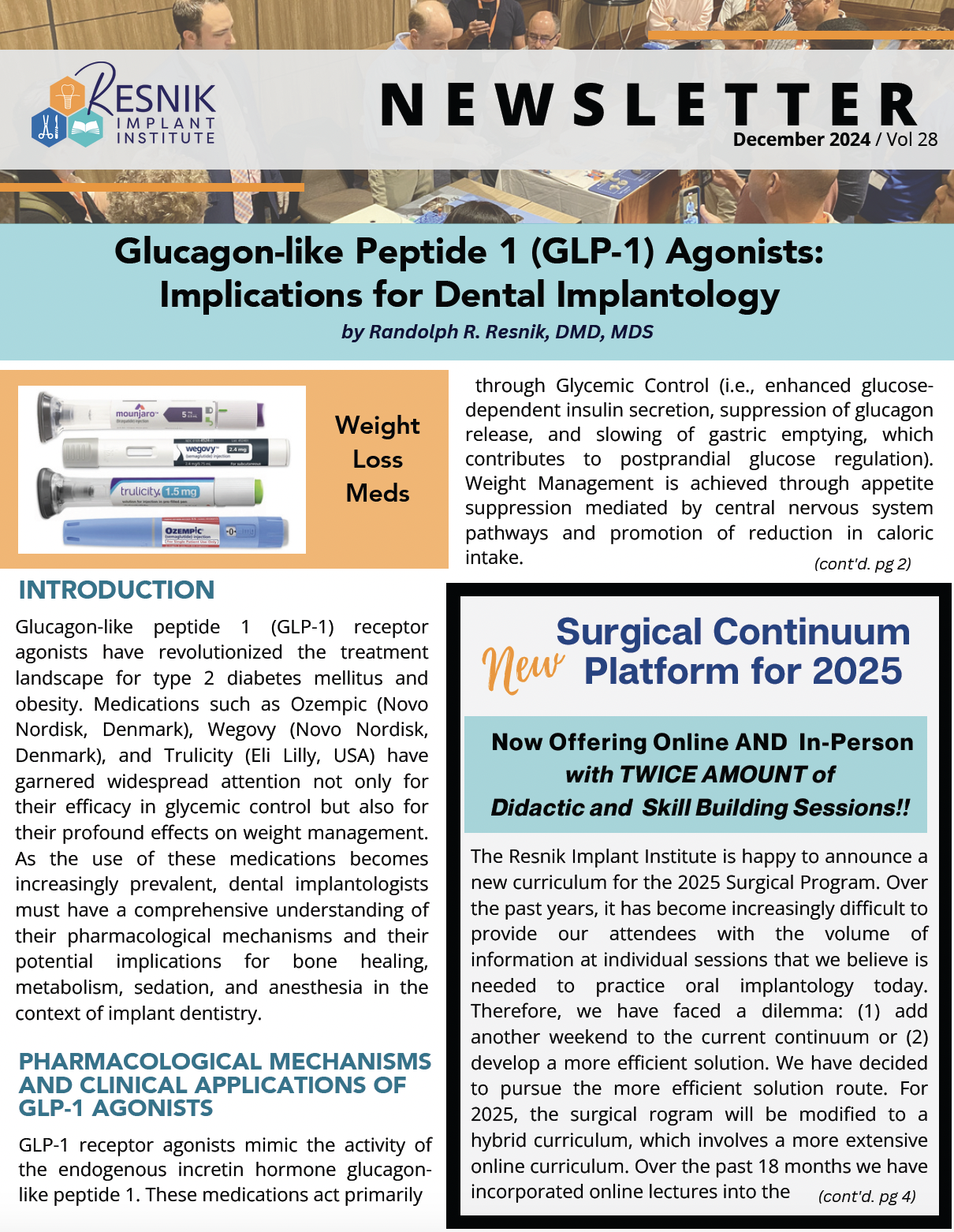 Resnik Implant Institute December 2024 Newsletter